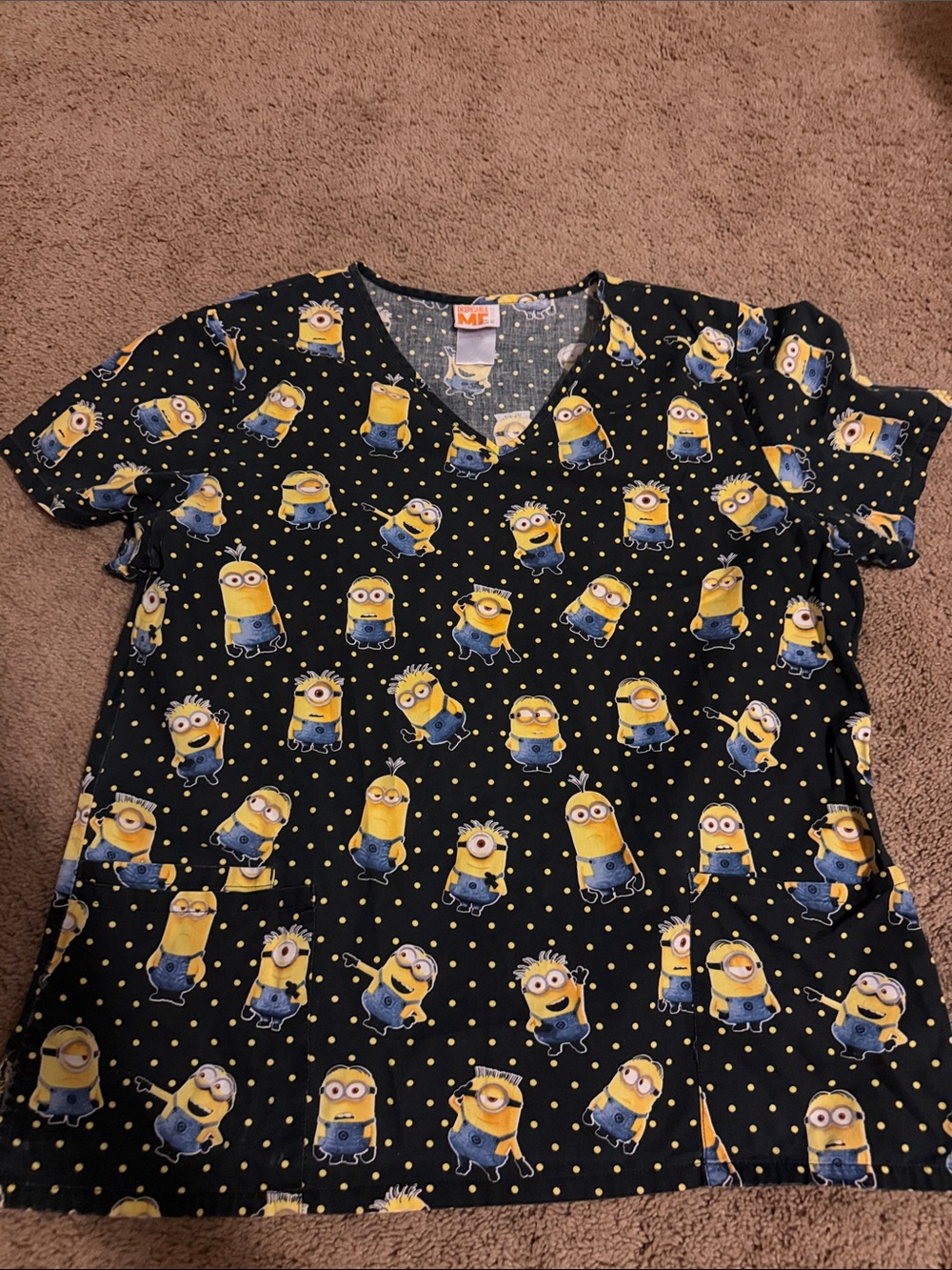 Despicable Me size large scrub top